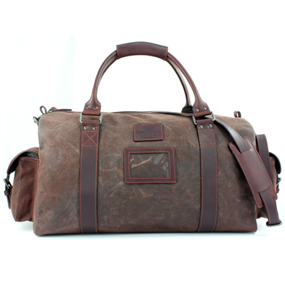 The British Bag Company Waxed Canvas Holdall- Brown